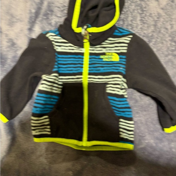 The North Face Other - The North Face Kids Hoodie - Black, Blue, and Neon Yellow